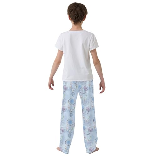 ZZXXB Galaxy Dream Catcher Boys Long Pants Soft Trousers Elastic Waist Kids Lounge Bottoms with Pockets S-XL3