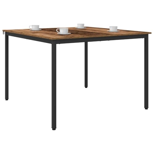 Table de salle à manger 110 cm avec cadre en métal rigide