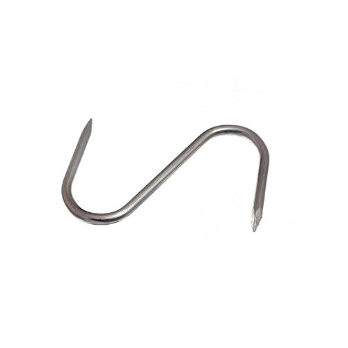 Crochet S de boucher en acier robuste 100mm pour ustensiles de cuisine