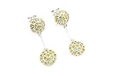 Geschlecht: weiblich. PH 925 Sterling Silber baumelnde Ohrringe Goldtopas Naturstein 4,8 cm