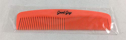 Good Guy Ggcombor5 Pack Of 3 Men's Beard/Hair 5" Pocket Comb, Orange; Coarse/Fine Teeth; Pocket Men's Grooming Comb For Hair, Beard, Mustache, And Sideburns #TOP3