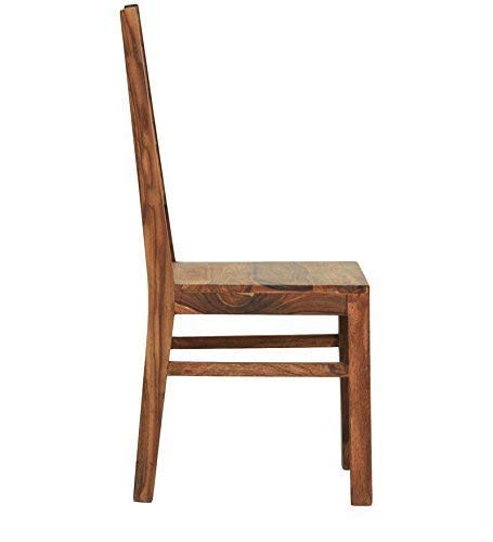 Image of Solid Sheesham Wood Dining Chairs Only | Wooden Set of 2 Dinning Chair for Kitchen & Dining Room | Rosewood, Brown Finish