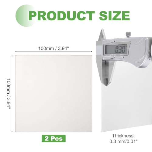 QUARKZMAN 2 Stk Reine TA1 Titanplatte 100x100x0 3mm Korrosionsbeständige Titanbleche Für Chemische Verarbeitung Marine Teile Industriemaschinen Metallverarbeitung Handwerk