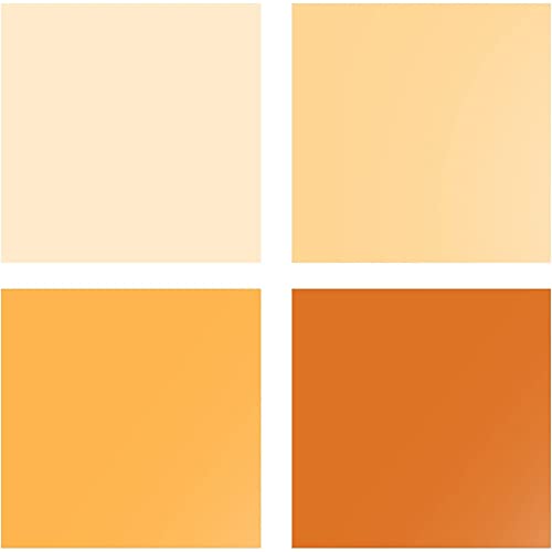 Goshoot 39x39 inch/1x1m Lighting Gels Photo Lights Gel Filters Transparent Color Correction Light Sheets for Lighting Photography Flash Strobe Color Filter -Orange 4Pack