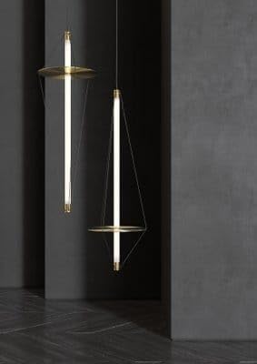Image of Modern Hanging Light for Living Room, 3 Color LED Pendant Ceiling Light, Adjustable Tube Hanging Lamp, Metal Ceiling Hanging Light for Bedroom, Dining Table, Hall & Home Decoration
