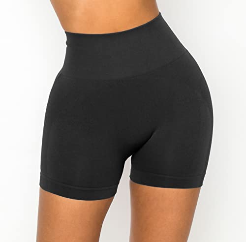 Image of ALWAYS Women's High Waist Bike Shorts - Athletic Workout Tummy Control Stretch Running Yoga Pants