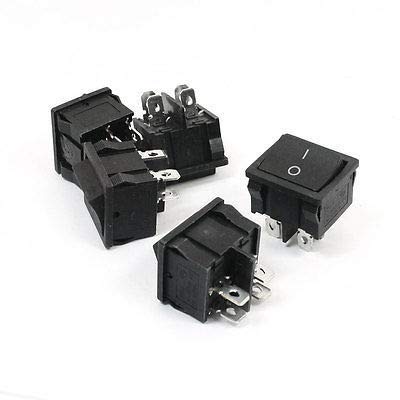 Interrupteur à bascule 4 broches DPST noir AC 250V 6A pour vos circuits électriques