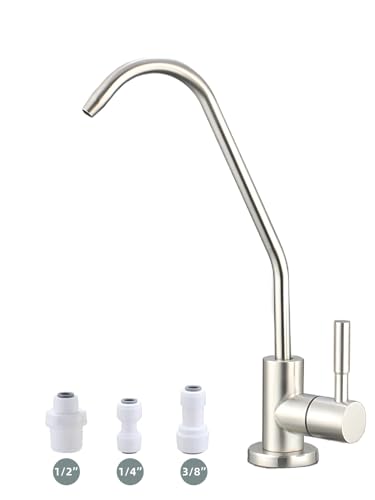Grifo de agua potable, grifo de ósmosis inversa sin plomo, grifo de filtro de agua para fregadero de cocina, grifo de níquel cepillado SUS304 RO
