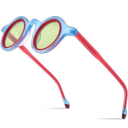 Petites lunettes de soleil rondes acétate mat MUTYNE pour vos terrasses et sorties