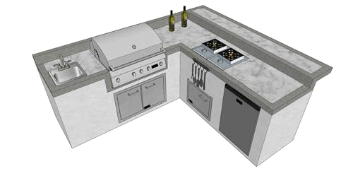 Lion Package Deal L75000, combo parrillero con 2 puertas y 2 quemadores laterales miniatura 1