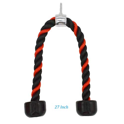 Yuhqc Heavy Tricep Rope Cable Attachments Cable Machine Accessories For Home Gym, Nylon Tricep Rope For Cable Machine Attachments, Pulley System Attachment, Lat Pull Down Weight Fitness #TOP2