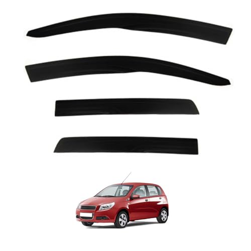 Déflecteurs de Vitre pour Suzuki Swift+ MK1-T200-T250 2002-2010, Pare-Pluie Anti-Vent Anti-Insecte Kit Adhésif pour Vitres Latérales de Voiture