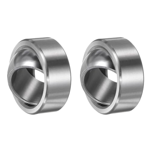 Kozelo 2 Stück GE25C Sphärisches Gleitlager - [24,8mm x 42mm x 20mm] Vorgeschmiertes Radiales Sphärisches Gleitlager, Chromstahl