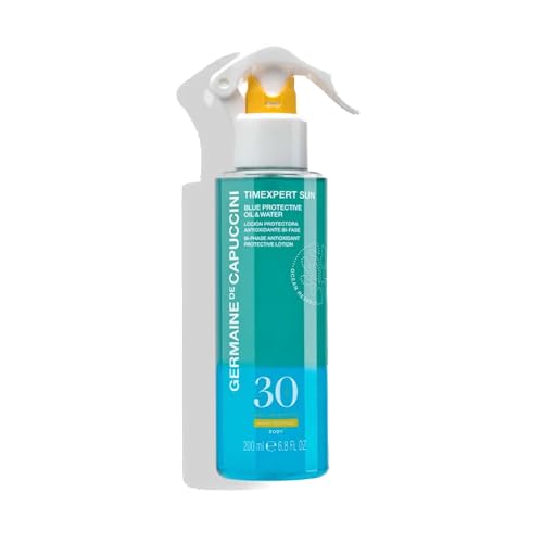 Germaine de Capuccini - Timexpert Sun | Loción Bi-fase Protectora Solar SPF30 - Protector solar SPF 30 - Protege de los UV, refresca y hidrata - Válido para todo tipo de pieles - 200 ml