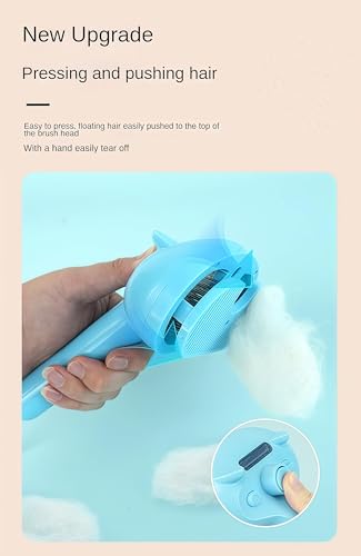Image of Cat Steam Brush for Indoor Cats - Gentle Cat Hair Brush with Steam Mist, Self-Cleaning Feature, and Quiet Massage Function - Perfect for Shedding, Tangles, and Grooming | Steam Brush for Cats