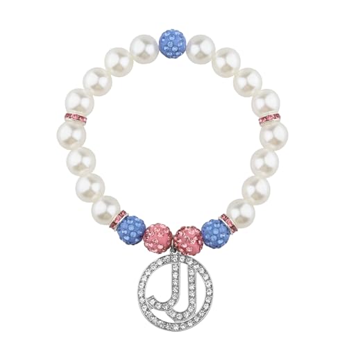 Bracelet ajustable breloques roses et bleues 1938 au design coloré