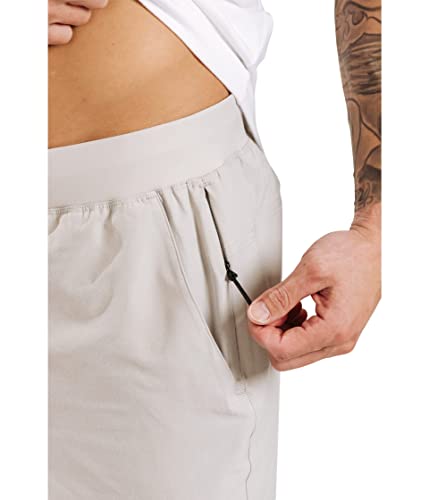 Western Rise Boundless Shorts - Shorts for Men - Elasticized Waist - Zippered Hand Pockets - Straight Hem Sand 38 One Size3