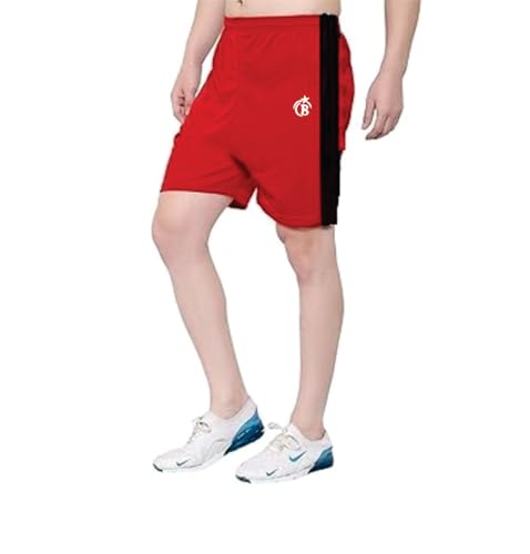 Image of BLUE STAR SHARK Athletic Sports Short || Shorts for Men with Zip Pockets ||Quick Dry || Lightweight Activewear Shorts