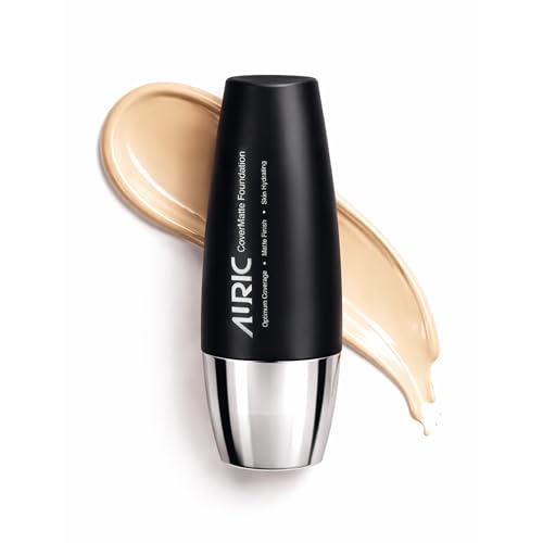 Auric CoverMatte Flawless Finish Hydrating & Long Lasting Liquid Foundation (30ml) with Matte Finish & Optimum Coverage I Paraben Free I Light Tan
