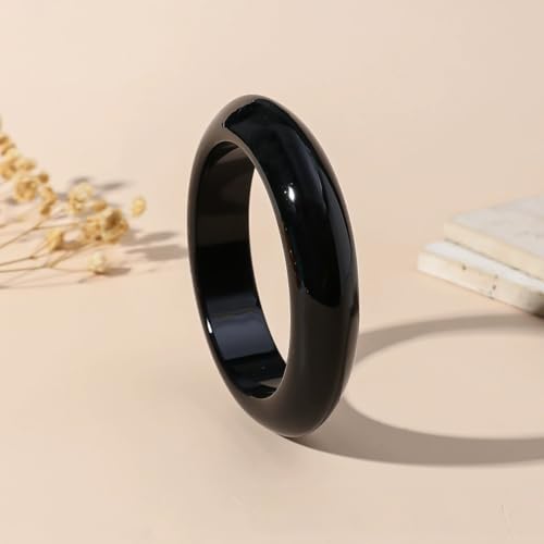 Image of Colorful Geometric Round Circle Resin Acrylic Bangle Bracelet Cute Handmade Chunky Statement Wristband Bracelet for Women Vintage Jewelry