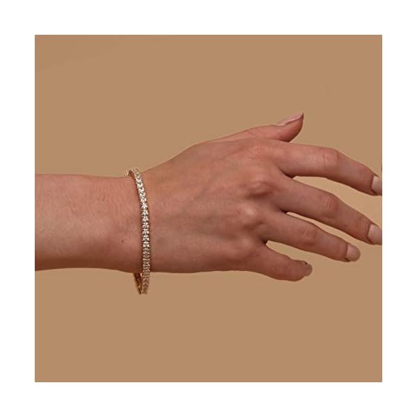 PAVOI-14K-Gold-Plated-Princes-Cut-Cubic-Zirconia-Classic-Tennis-Bracelet-Gold-Bracelets-for-Women-3mm-CZ-Size-65-75-Inch PAVOI 14K Gold Plated Cubic Zirconia Classic Tennis Bracelet | White Gold Bracelets for Women | 3mm CZ, 7 Inches