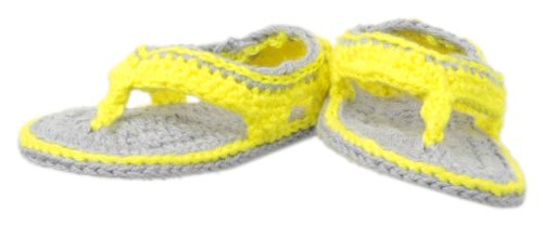 Jefferies Socks Unisex-Baby Newborn Sporty Sandal Bootie, Yellow, Newborn