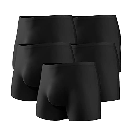 JEKE-DG Mens Ice Silk Underwear Trunks Seamless Bulge Pouch Boxer Briefs Ultra-Thin Stretch Boxers Multiplepack