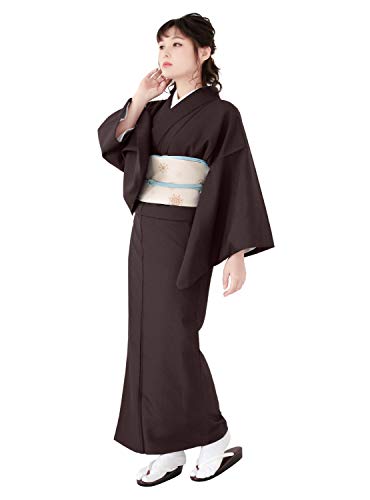 KYOETSU Women's Washable Lined Kimono Awase Crepe Fabric