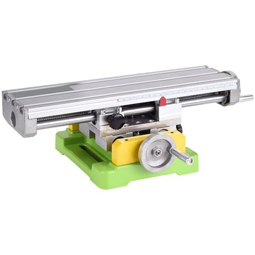 Genérico Mesa de fresado Transversal compacta y Ajustable para Trabajos de precisión en metalurgia, talleres de Aficionados y Uso CNC (Modelo de Lujo 6500)