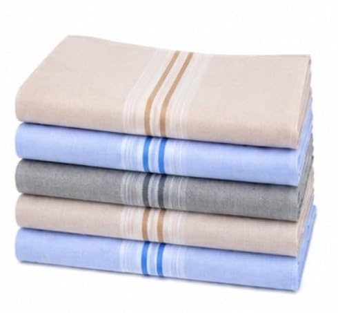 Men's Cotton Handkerchiefs, Striped, Pack of-image-42