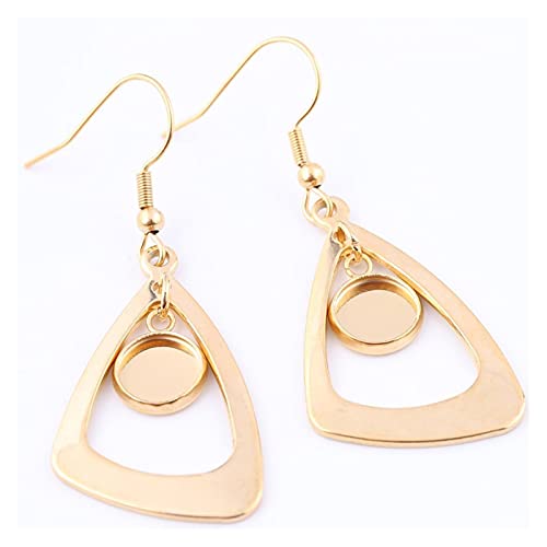 Base boucle d'oreille acier inoxydable cabochon 8mm 10mm pour création bijoux DIY