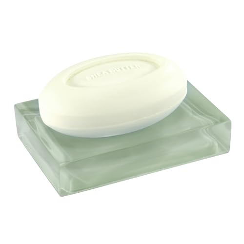 Izod - Soap Dish, Clear Resin Countertop Accessories, Modern Bathroom Decor, Dorm Room Essentials (Marina Collection, Green) by IZOD - Image 2
