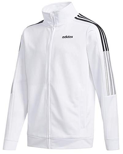 adidas Boys  Tricot Active Track Warm-Up Jacket, White, 8 Years