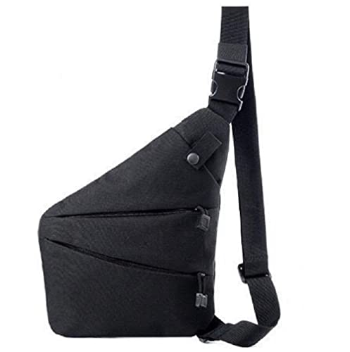 New Personal Flex Bag for Women, Waterproof Personal Shoulder Pocket Bag, Fashion Anti-thief Men Side Crossbody Backpack (Black, Left)