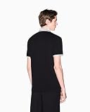 Armani Exchange Męska koszulka polo 3D z wytłoczonym logo na plecach, czarna, L