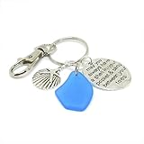 Sea Glass Keychain - Beach Gift - Car Accessories - Ocean Gifts for Women