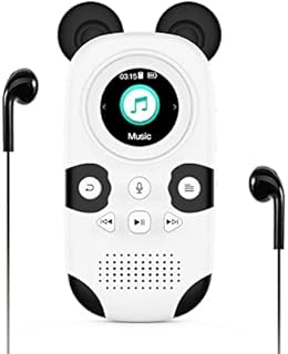 RUIZU 16GB MP3 Player for Kids, Cute Panda Portable Music Player MP3, Child MP3 Player with Bluetooth 5.0, Speaker, FM Radio, Voice Recorder, Alarm Clock, Stopwatch, Pedometer, Support up to 128GB