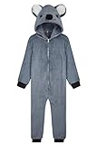 CityComfort Pijamas de Una Pieza Niño Niña 4-14 Años (11-12 años, Koala Gris Oscuro)
