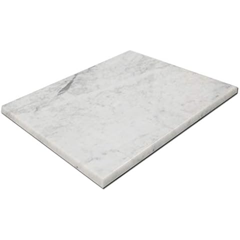 Soulscrafts Natural Bianco Carrara Marble Cheese Pastry Board and Cutting Board 16x12x0.5 Inch Cover