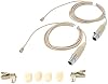 Par de micrófonos de solapa tipo lavalier con conector mini XLR de 4 pines TA4F para Shure Wireless | Conector mini XLR de 4 pines TA4F con cable 4