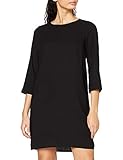 vero moda strickkleid touch  VERO MODA Damen VMGABBY 3/4 Short SOLID Dress NOOS Kleid, Schwarz (Black Black), 36 (Herstellergröße: S)