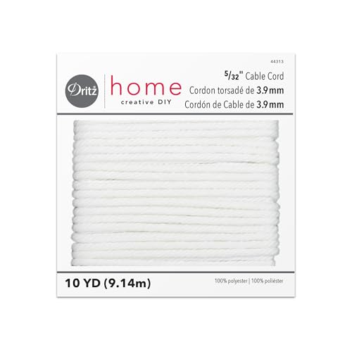 Dritz Home 44313 Cable Cord, 5/32 x 10-Yards, Size 70 , White