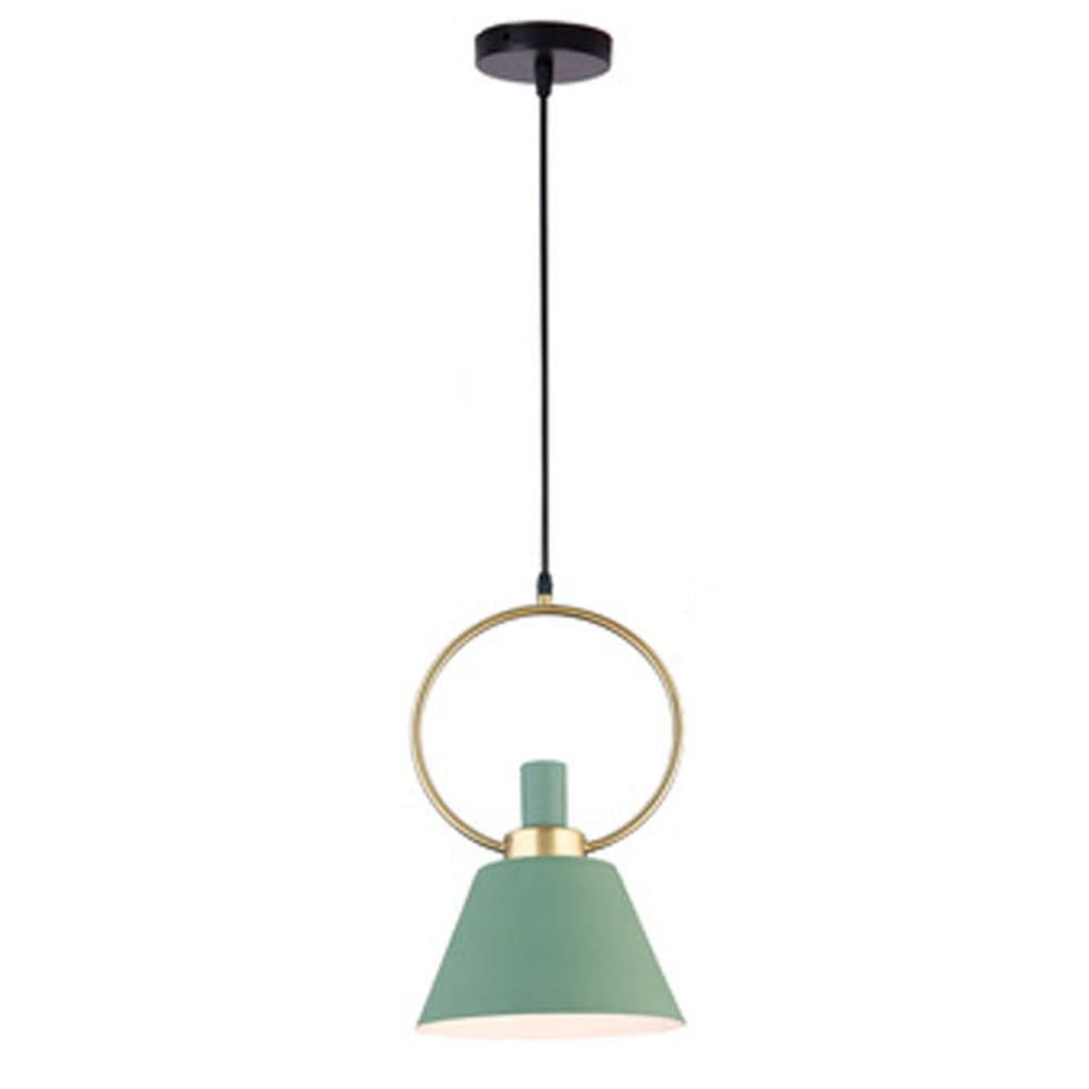 SYAXVOM Farmhouse Green Dome Chandelier Lighting Fixture for Kitchen Island - Retro Minimalist Design(Green)