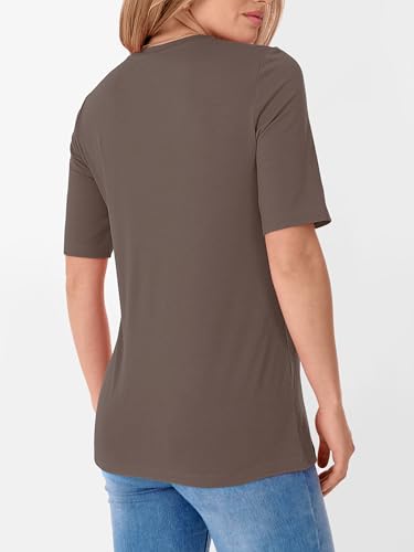 Image of ANRABESS Womens Half Sleeve Tops Crewneck Shirts Basic Fit Work Tee
