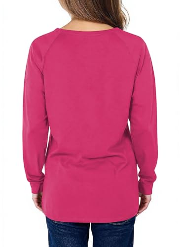 Image of SELINK Girls Big Kids Long Sleeve Striped Color Block Pocket Tees | Casual Loose Fit With Side Pockets,Soft Stretch Polyester Blend For Big Girls Daily&Back To School Wear