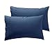Nestl Bedding Premier 1800 Pillowcase - 100% Luxury Soft Microfiber Pillow Case Sleep Covers - Hypoallergenic Sleeping Encasements - Queen Standard Size (20"x30"), Navy Blue, Set of 2 Pieces