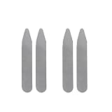 2 Pairs Metal Shirt Collar Stiffeners Collar Stays Stiffener for Men's Dress Shirt, 63.5x10x0.8mm