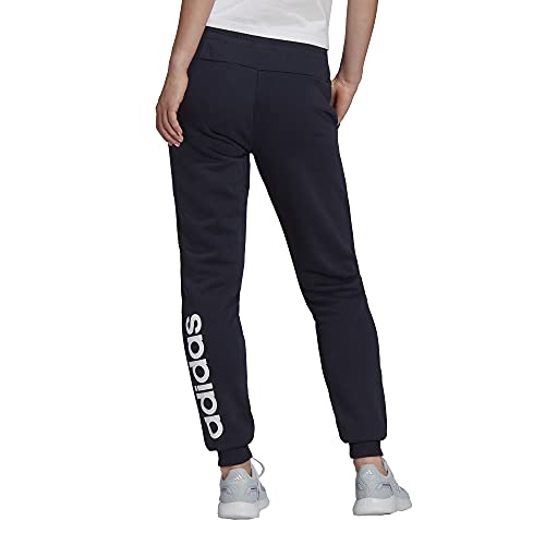 adidas Calça feminina Essentials com logotipo French Terry, Legend Ink/White, G