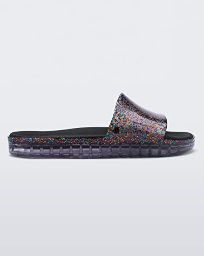 Melissa Next Gen Beach Jelly Slides For Women - Super Soft And Flexible, Stylish Slip-On Vegan Jelly Sandals, Flip Flops With Open Toe Design, Glitter/Clear, 8 #TOP7