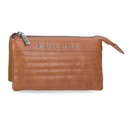 Porte-monnaie Pepe Jeans Biker marron, l'accessoire idéal pour vos sorties urbaines